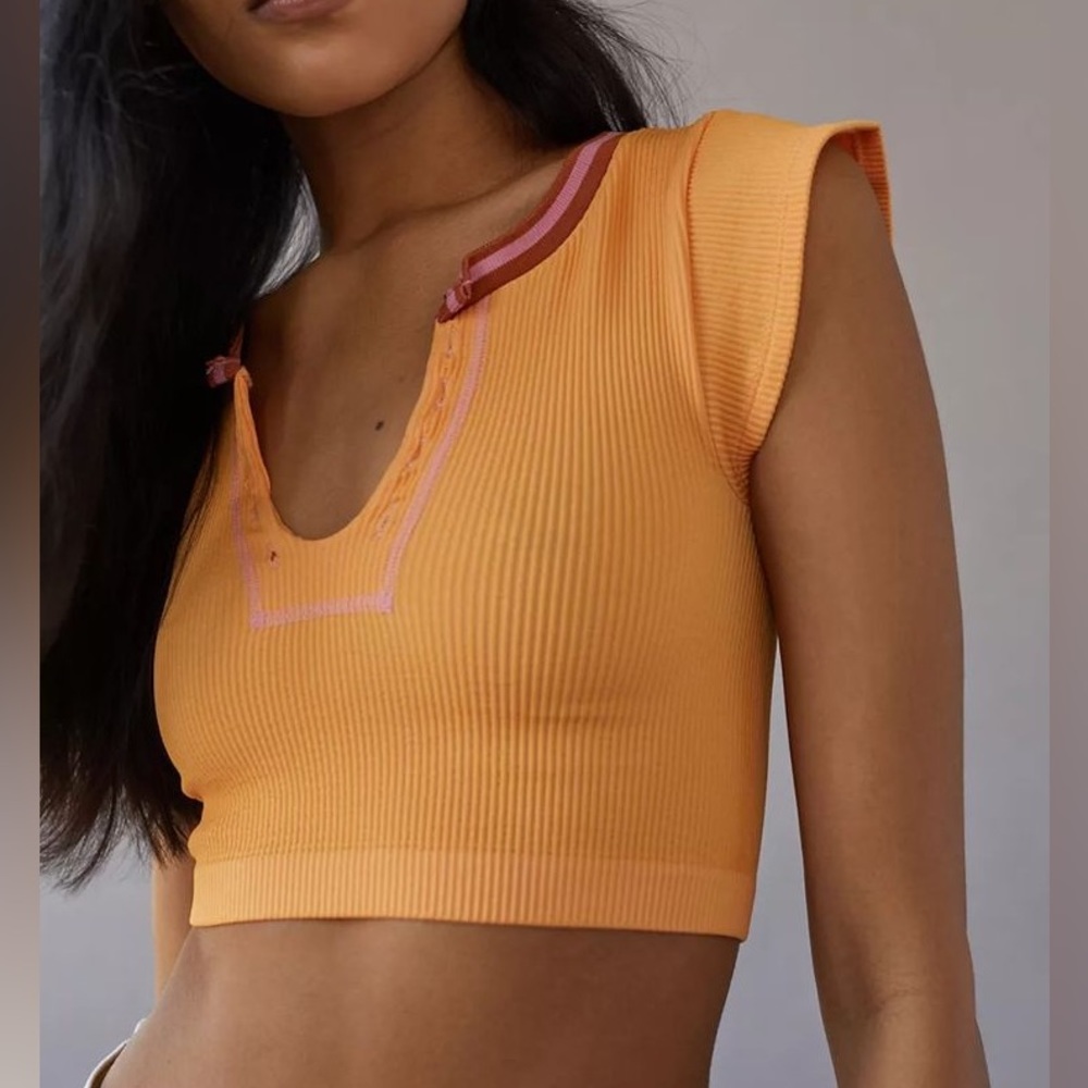 Urban Outfitters Go for Gold Top- Orange
